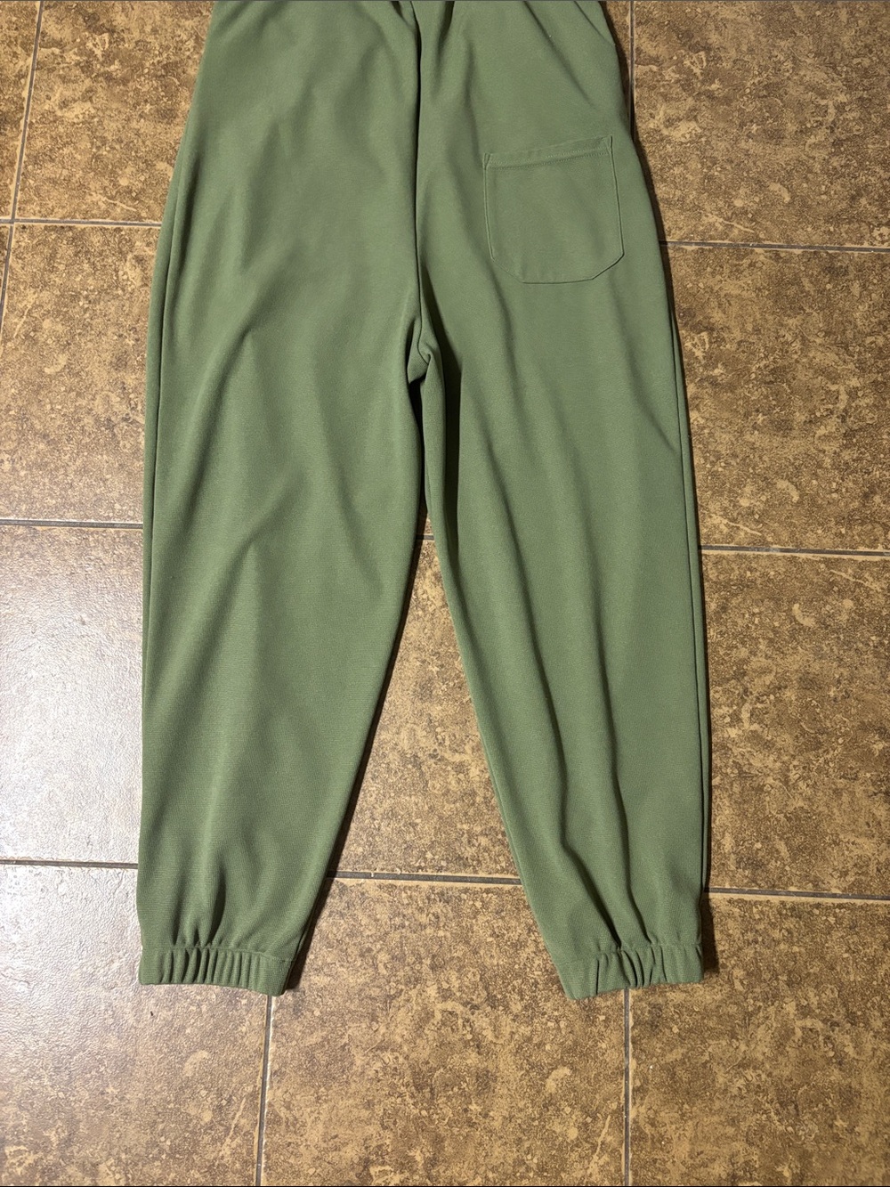 HALARA Olive Green Pleated Bib Jumpsuit - Picture 4 of 7